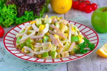 Squid, Apple & Egg Salad