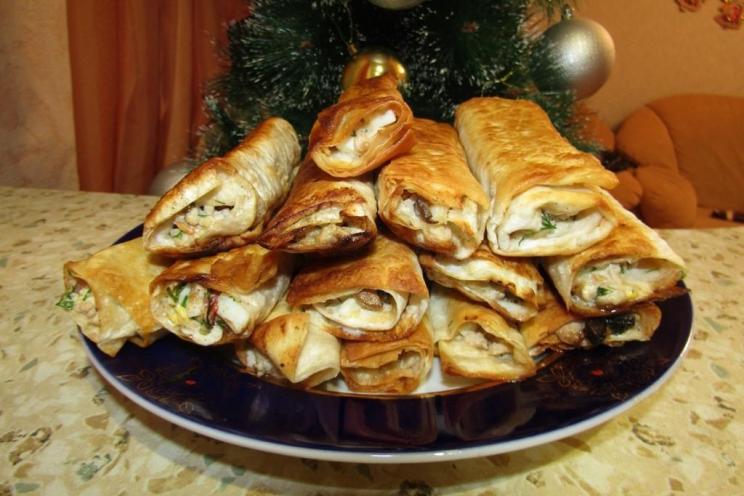 Meat and Veggie Lavash Appetizer