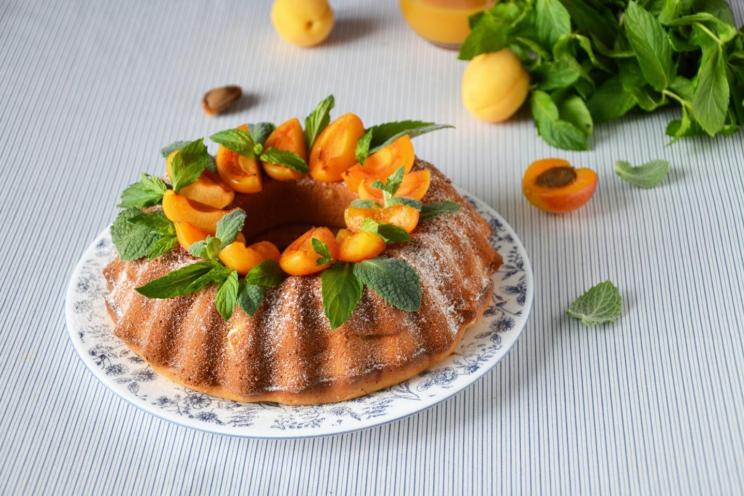 Apricot Fruit Sponge Cake