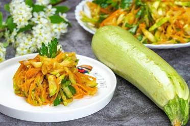 Spicy Korean Zucchini and Carrot Salad Recipe