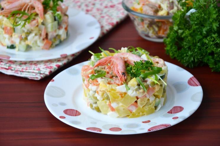 Shrimp-Infused Olivier Salad