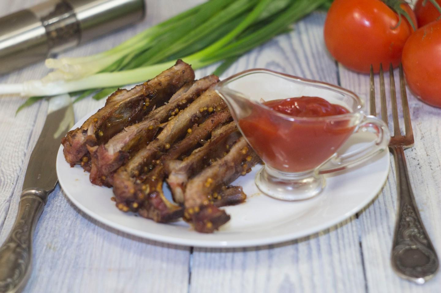Mustard-Glazed Pork Ribs