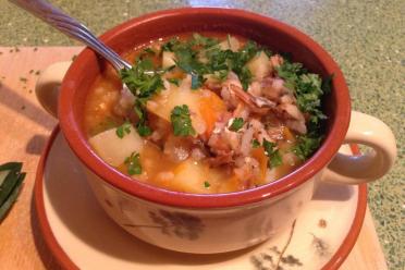 Hearty Tomato Sprat Soup