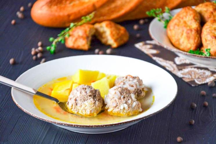 Hearty Meatball Rice Soup Hearty Meatball Rice Soup