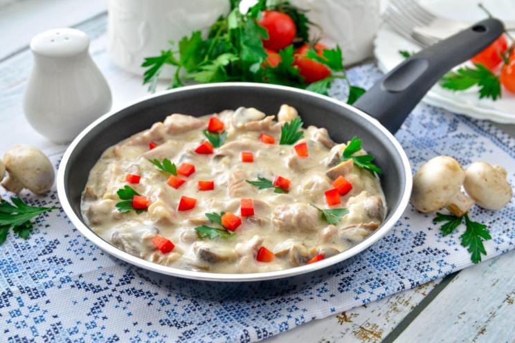 Creamy Mushroom Meat Skillet