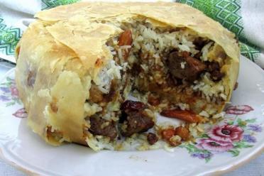 Royal Azerbaijani Pilaf in Lavash