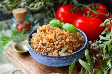 Quick Buckwheat with Onions and Carrots