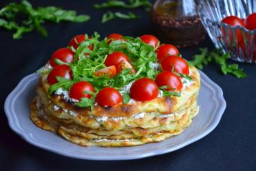 Zucchini and Cottage Cheese Snack Cake