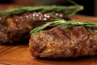 Grilled Rosemary Ribeye and Striploin Steaks