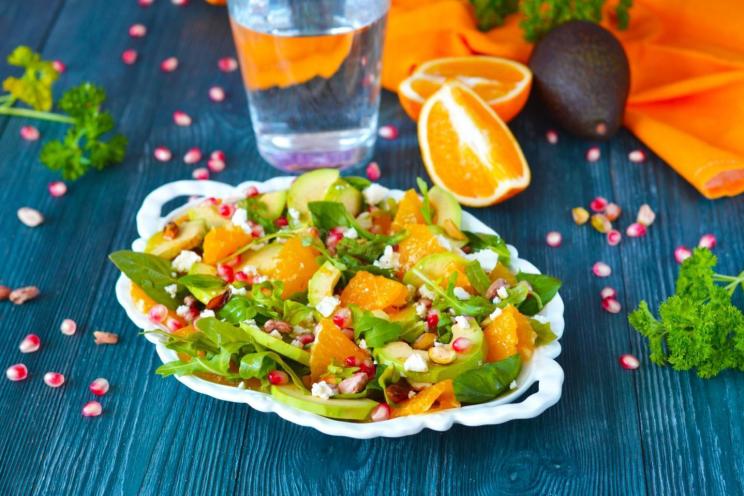 Pomegranate and Arugula Dessert Salad Pomegranate and Arugula Dessert Salad