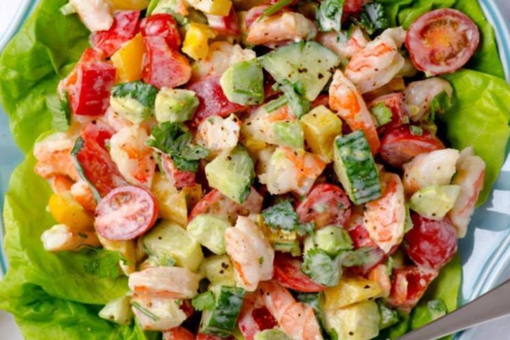 Shrimp and Avocado Greek Yogurt Salad