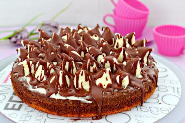 Chocolate Cherry Cream Sponge Cake