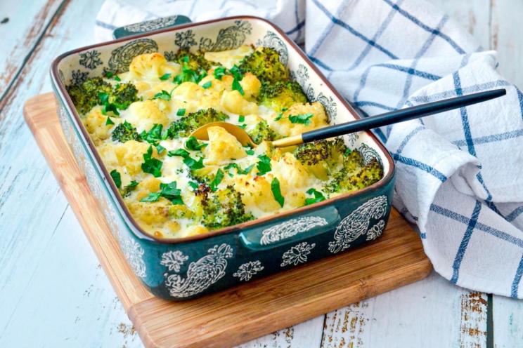 Oven-Baked Broccoli & Cauliflower Casserole