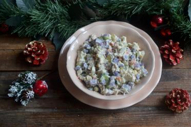 Purple Potato & Cucumber Olivier Salad