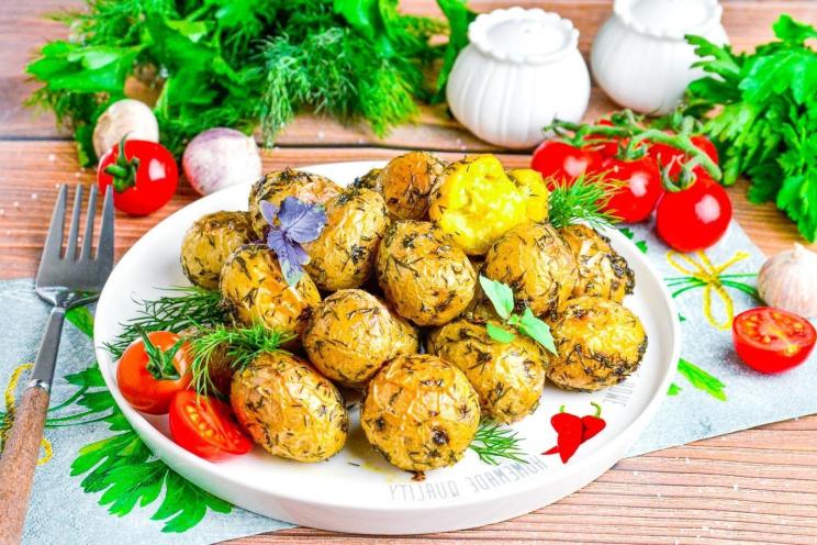 Garlic Roasted Baby Potatoes