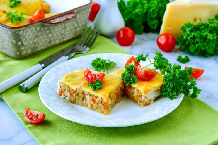 Cheesy Baked Cabbage Casserole