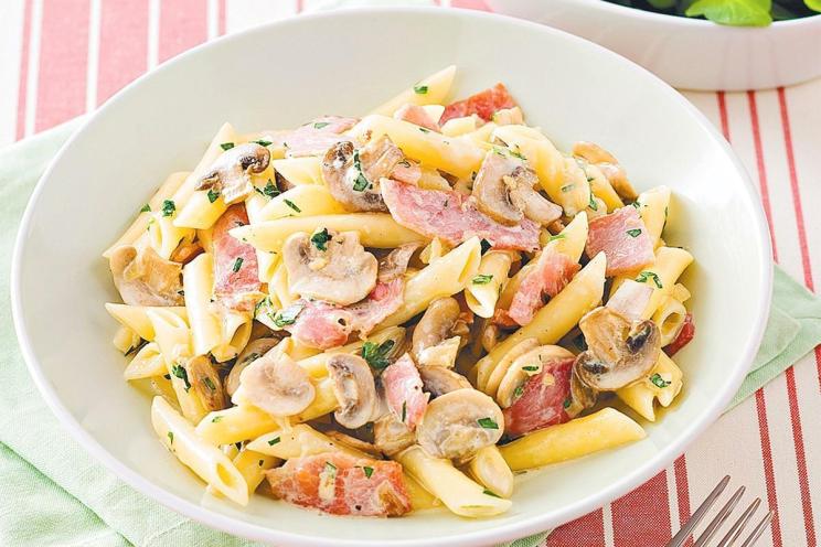 Creamy Ham & Mushroom Pasta