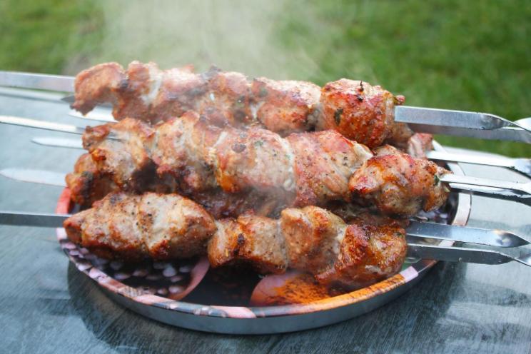 Delicious Marinated Pork Kebabs with Onions