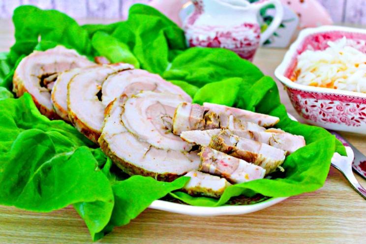 Oven-Baked Pork Belly Roll