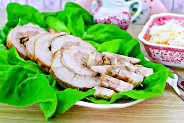 Oven-Baked Pork Belly Roll