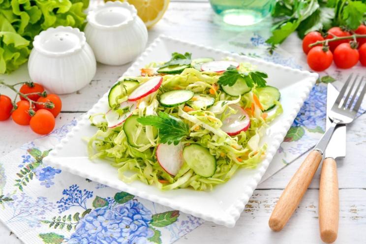 Spring Fresh: Cabbage, Carrot & Cucumber Salad
