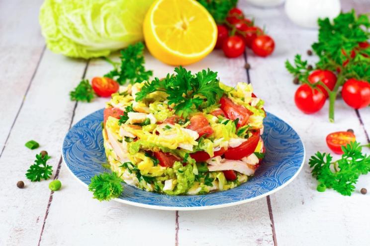 Smoked Chicken and Chinese Cabbage Salad