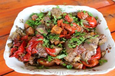 Slow-Cooked Beef and Veggie Stew in Cast Iron Pot