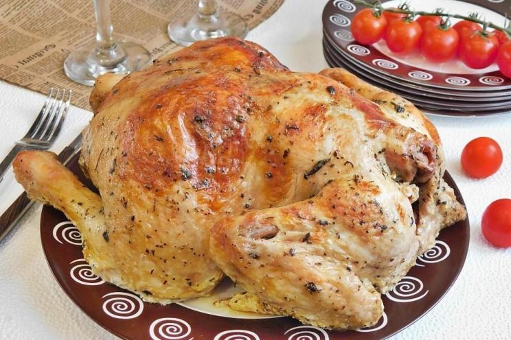Mustard-Glazed Oven-Roasted Chicken Mustard-Glazed Oven-Roasted Chicken