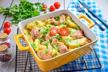 Juicy Pork and Potato Bake