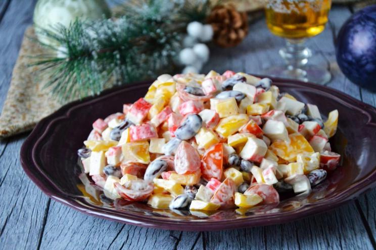Colorful Crab and Bean Salad