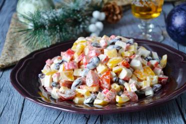 Colorful Crab and Bean Salad