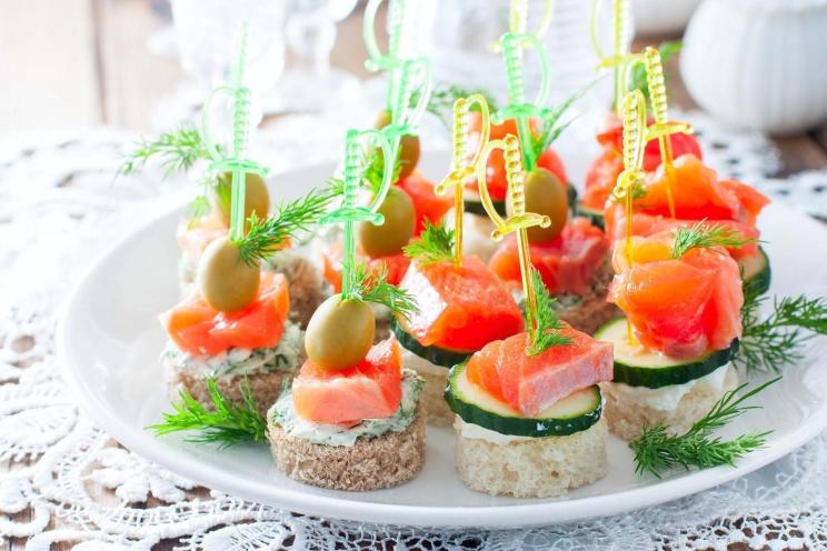 Salmon Skewer Canapés Salmon Skewer Canapés