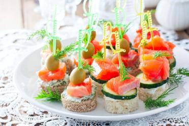 Salmon Skewer Canapés