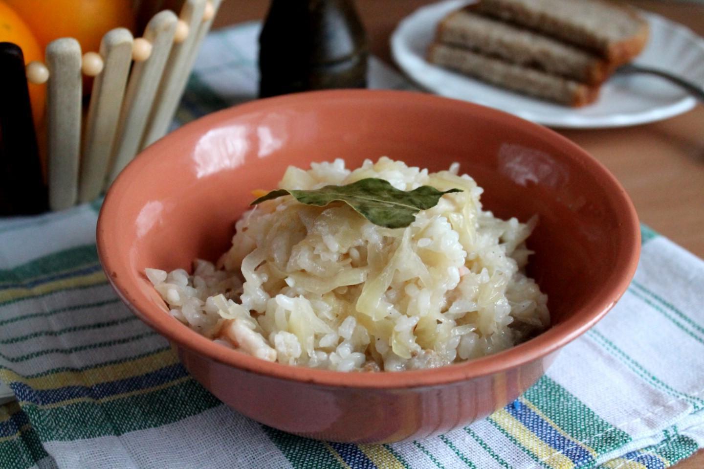Pork and Sauerkraut Rice Bowl