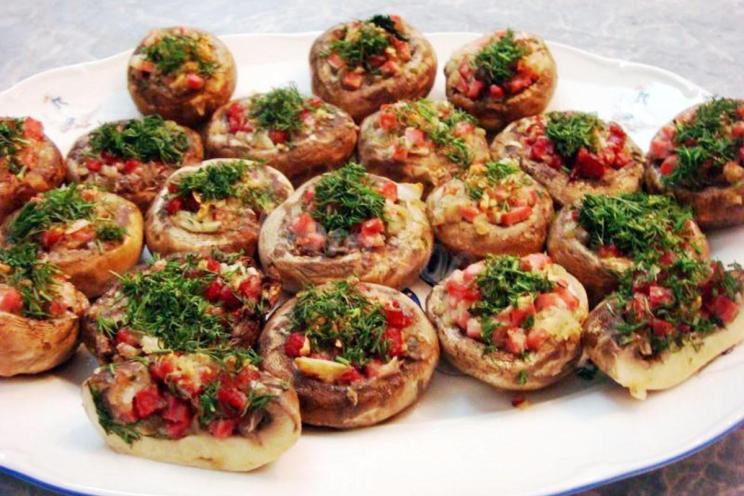 Oven-Baked Stuffed Mushrooms