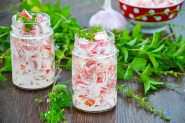 Crab Stick and Tomato Salad