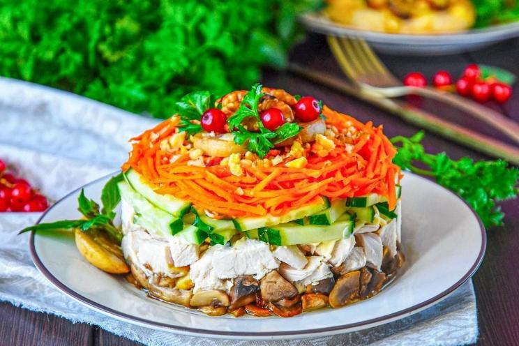 Chicken and Korean Carrot Delight Salad