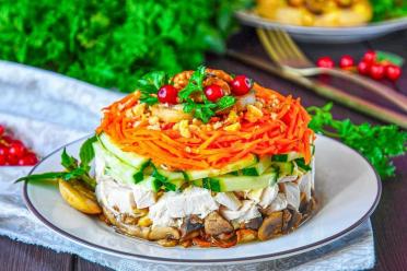Chicken and Korean Carrot Delight Salad