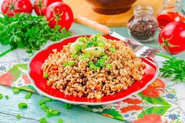 Garlic-Infused Buckwheat Pilaf