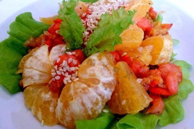 Sweet & Spicy Shrimp and Orange Holiday Salad Sweet & Spicy Shrimp and Orange Holiday Salad