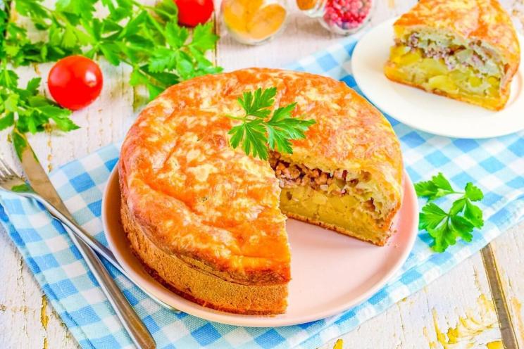 Easy Jellied Potato and Meat Pie Easy Jellied Potato and Meat Pie