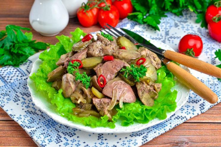 Pan-Fried Chicken Liver with Pickles