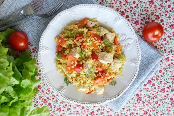 Chicken and Vegetable Bulgur Skillet