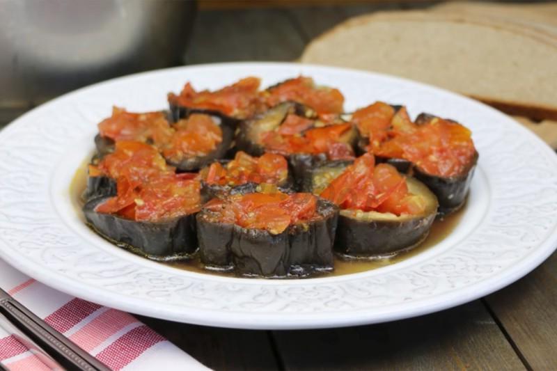 Summery Eggplant and Garlic Tomato Appetizer