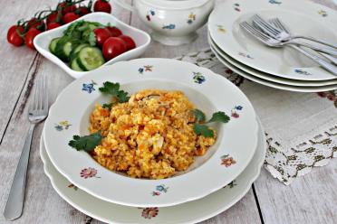 Slow Cooker Chicken Bulgur Pilaf