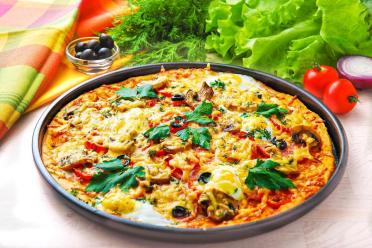 Sausage, Cheese, and Egg Pizza Delight