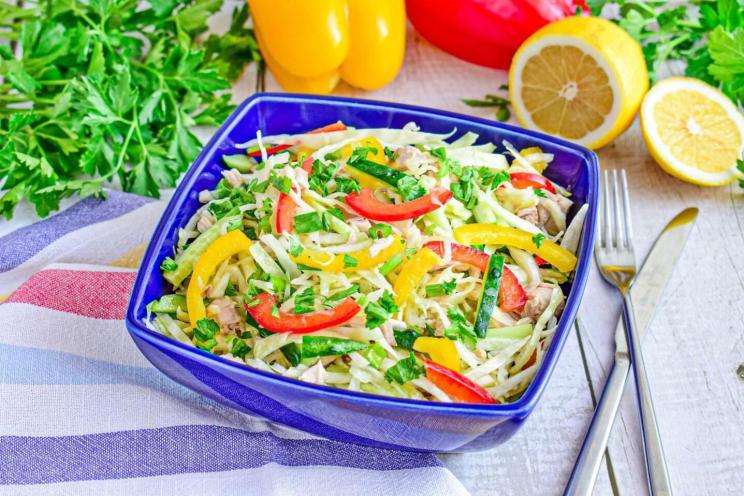 Quick and Colorful Cabbage Chicken Salad Quick and Colorful Cabbage Chicken Salad