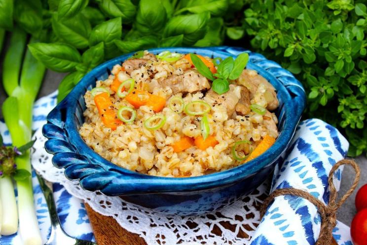 Slow Cooker Pearl Barley and Meat Porridge Slow Cooker Pearl Barley and Meat Porridge