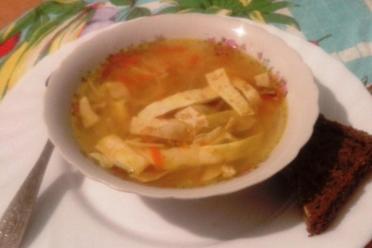 Egg Pancake Maslenitsa Soup