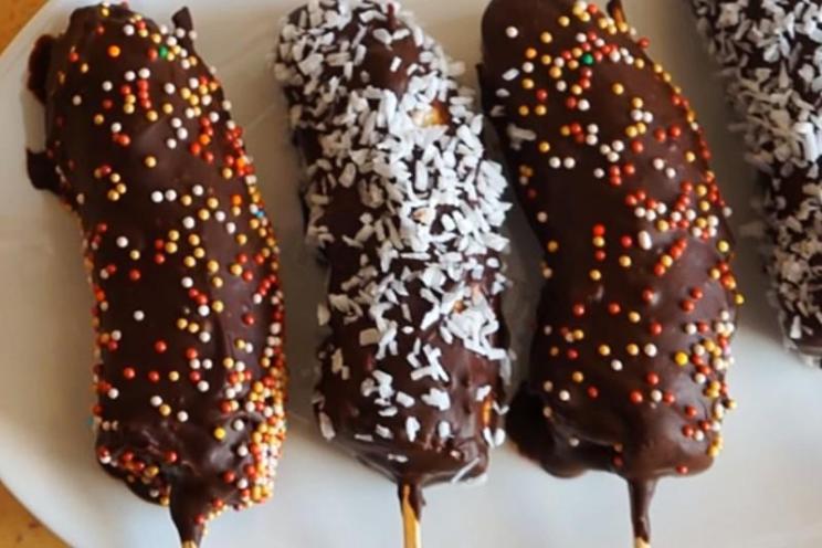 Chocolate-Covered Banana Bites